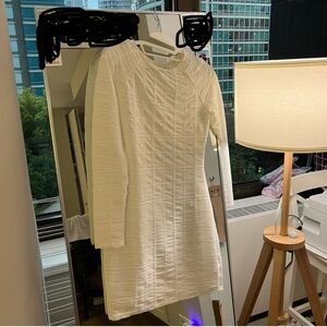 reformation white crepe dress
